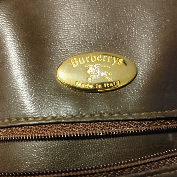 Vintage Burberry Nova Check Horse Canvas & Leather Shoulder Bag - Picture 8 of 16